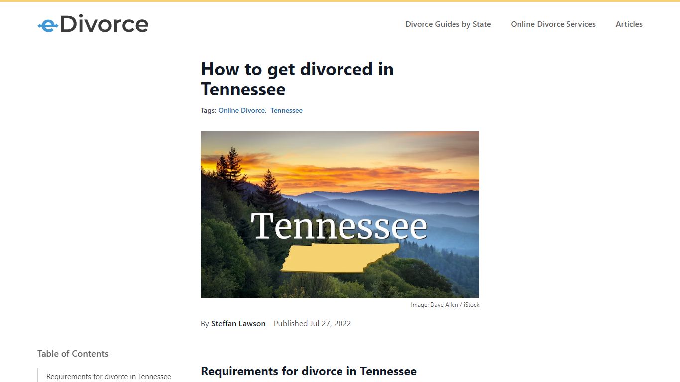 Tennessee Divorce How-to Guide - eDivorce